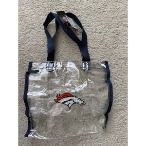NFL Denver Broncos Clear Stadium Tote Bag Navy Blue 12x12
